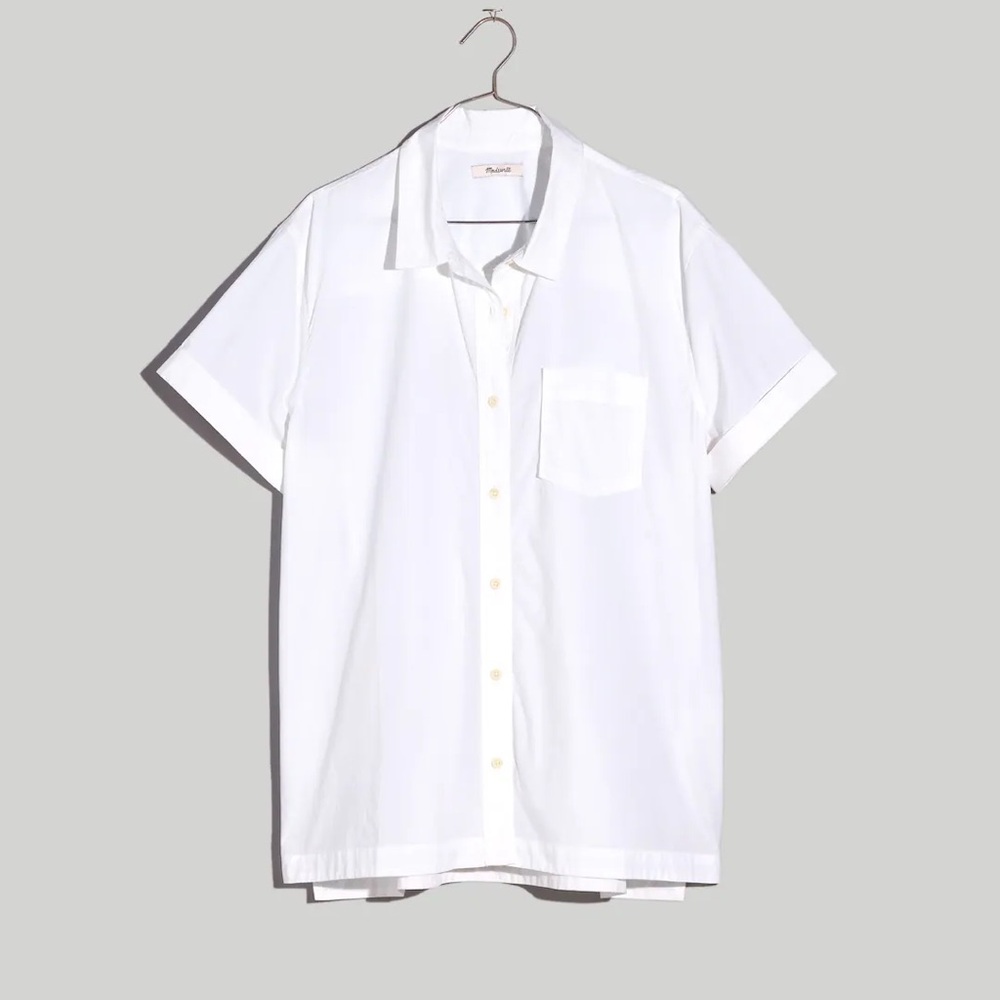 Madewell classic button down lightweight white shirt - Picture 4 of 13